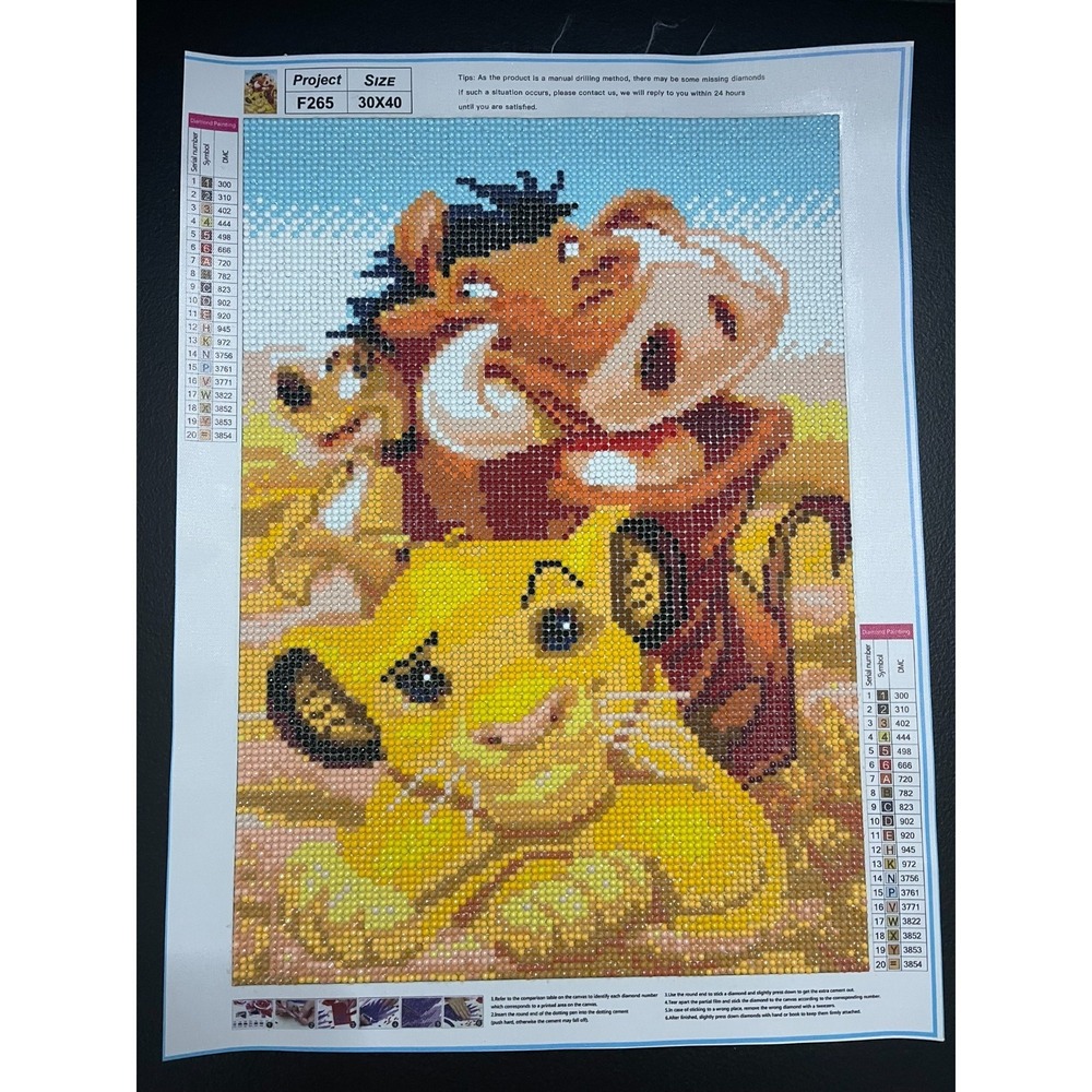 Finished Disney's The Lion King Diamond Painting 40x30cm